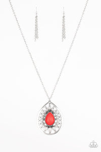 Paparazzi ~ Summer Sunbeam ~ Red Necklace Set