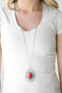 Paparazzi ~ Summer Sunbeam ~ Red Necklace Set