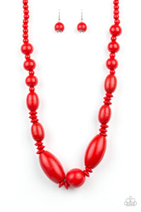 Paparazzi - Summer Breezin - Blue Wooden Bead Necklace - Klassy Jewelz Boutique