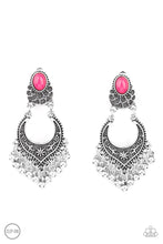 Load image into Gallery viewer, Paparazzi ~ Summery Gardens ~ Pink Clip-On Earrings