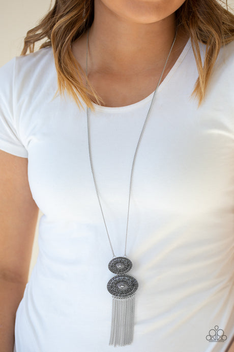 Paparazzi ~ Sun Goddess ~ Silver Necklace Set