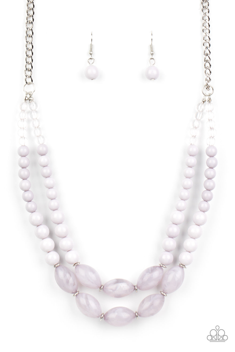 Paparazzi ~ Sundae Shoppe ~ Silver Necklace Set