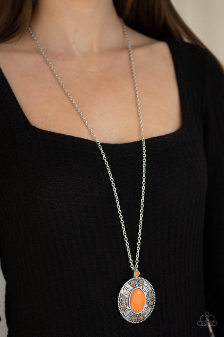 Paparazzi - Sunset Sensation - Orange  Necklace Set