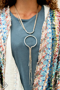 Paparazzi - Sunset Sightings - Complete Trend Blend - Brown and Silver Necklace Set