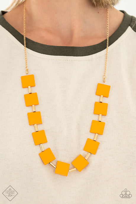 Paparazzi ~ Hello, Material Girl ~ Orange Necklace Set (Fashion Fix Exclusive)