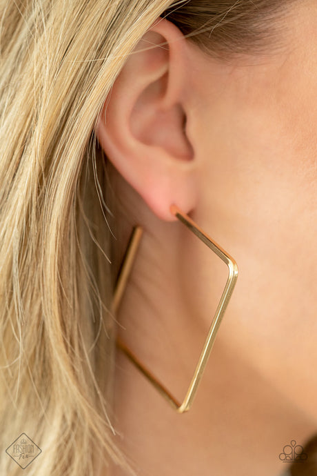 Paparazzi ~ Material Girl Magic ~ Gold Hoop Earrings (Fashion Fix Exclusive)