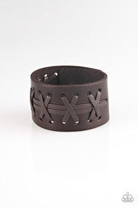 Paparazzi - Super Sporty - Brown Urban Snap Bracelet (Mens)
