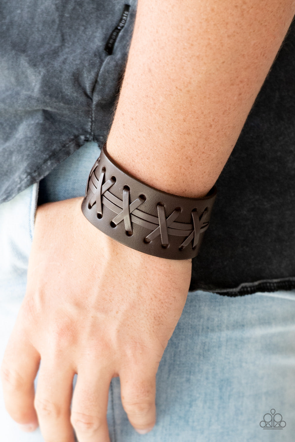 Paparazzi - Super Sporty - Brown Urban Snap Bracelet (Mens)
