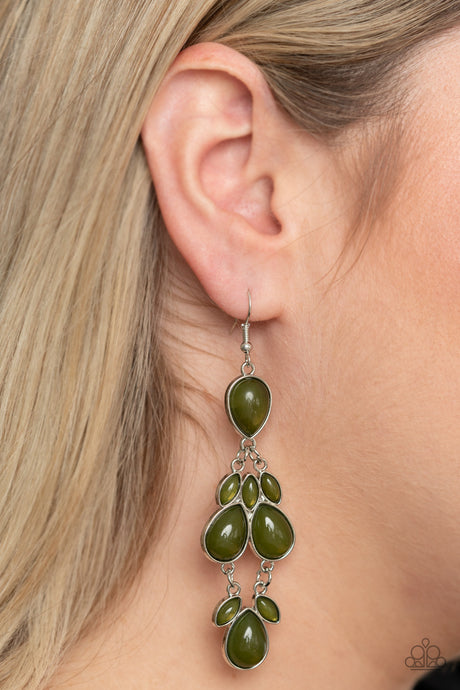 Paparazzi ~ Superstar Social ~ Green Earrings