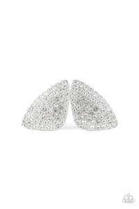 Paparazzi ~ Supreme Sheen ~ White Post Earrings