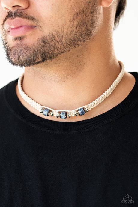 Paparazzi ~ Surfers Paradise ~ Men's White Urban Necklace
