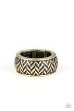 Load image into Gallery viewer, Paparazzi ~ Survival Skills ~ Men&#39;s Brass Ring with Stretchy Band