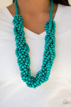 Load image into Gallery viewer, Paparazzi - Tahiti Tropic - Blue Wooden Bead Necklace - Klassy Jewelz Boutique