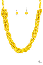 Load image into Gallery viewer, Paparazzi ~ Tahiti Tropic ~ Yellow Wooden Bead Necklace Set