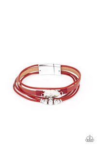 Paparazzi ~ Tahoe Tourist! ~ Red Bracelet with Magnetic Closure