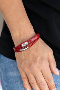 Paparazzi ~ Tahoe Tourist! ~ Red Bracelet with Magnetic Closure