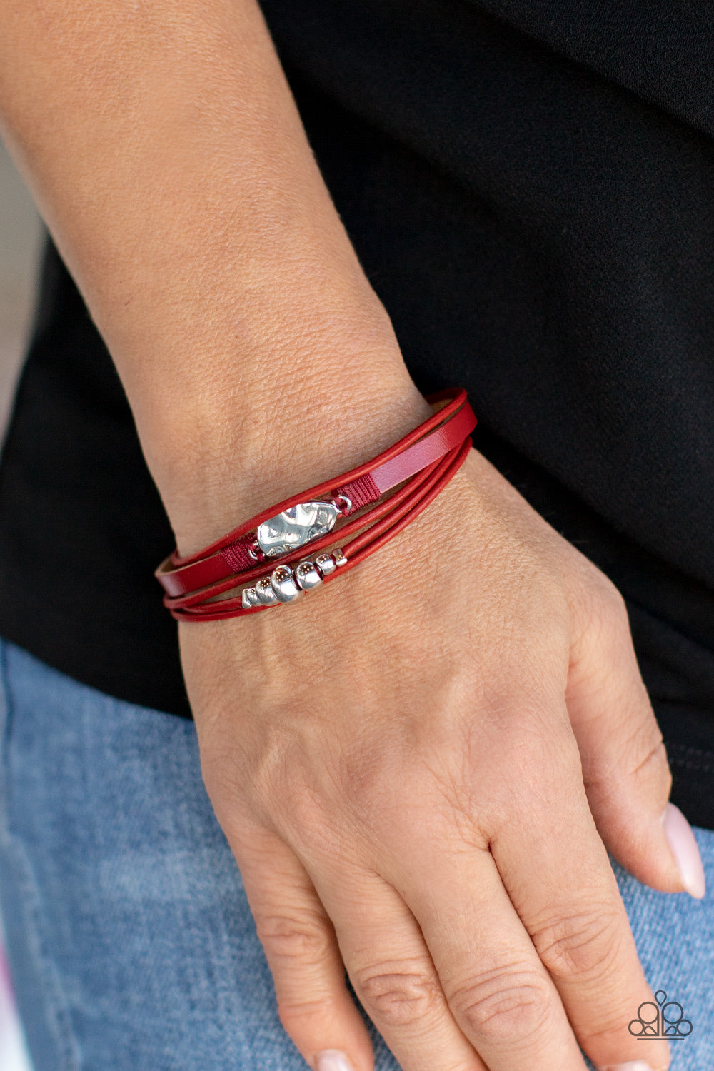 Paparazzi ~ Tahoe Tourist! ~ Red Bracelet with Magnetic Closure