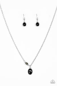 Paparazzi ~ Take A Gamble ~ Black Pendant Necklace Set