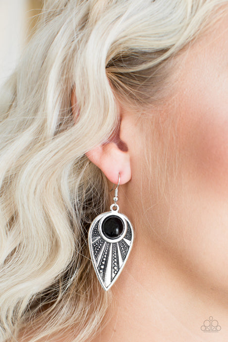 Paparazzi ~ Take A WALKABOUT ~ Black Earrings
