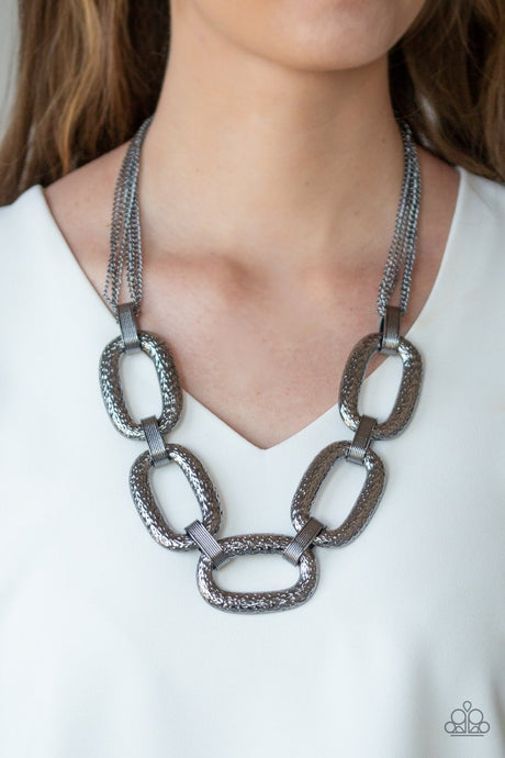 Paparazzi ~ Take Charge ~ Black Necklace Set (Life of the Party Exclusive)