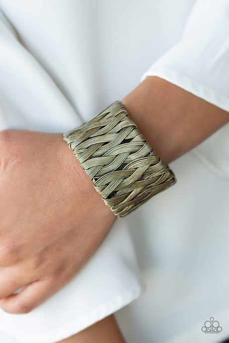 Paparazzi ~ Take It or WEAVE It ~ Brass Cuff Bracelet