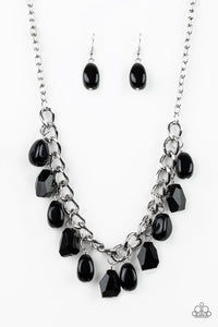 Paparazzi ~ Take The COLOR Wheel! ~ Black Necklace Set
