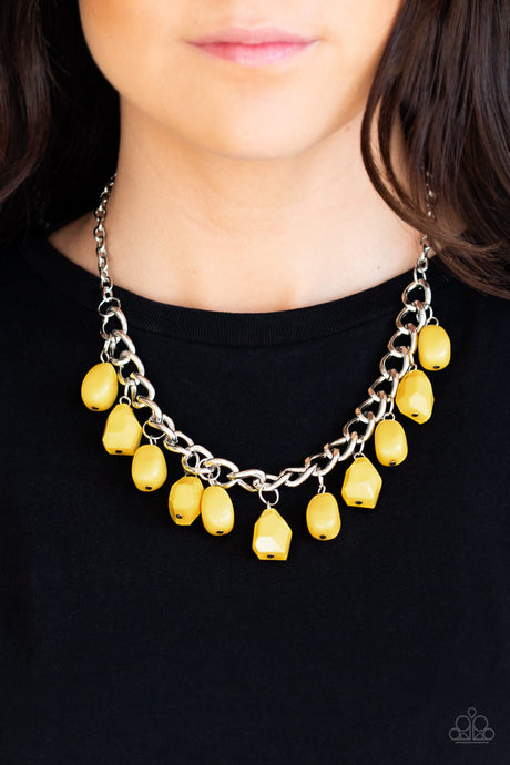Paparazzi ~ Take The COLOR Wheel! ~ Yellow Necklace Set