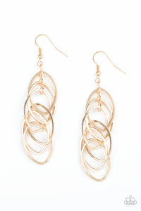 Paparazzi ~ Tangle Tango ~ Gold Earrings