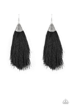 Load image into Gallery viewer, Paparazzi ~ Tassel Temptress ~ Black Earrings