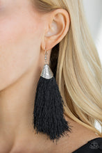 Load image into Gallery viewer, Paparazzi ~ Tassel Temptress ~ Black Earrings