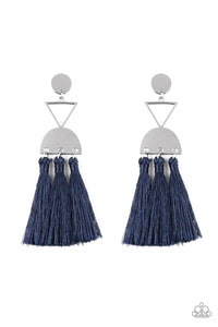 Paparazzi ~ Tassel Trippin ~ Blue Post Earrings