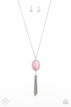 Load image into Gallery viewer, Paparazzi ~ Tasseled Tranquility ~ Pink Cat&#39;s Eye Stone Necklace Set (Fashion Fix Exclusive)