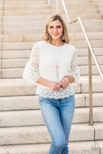 Load image into Gallery viewer, Paparazzi ~ Tasseled Tranquility ~ Pink Cat&#39;s Eye Stone Necklace Set (Fashion Fix Exclusive)