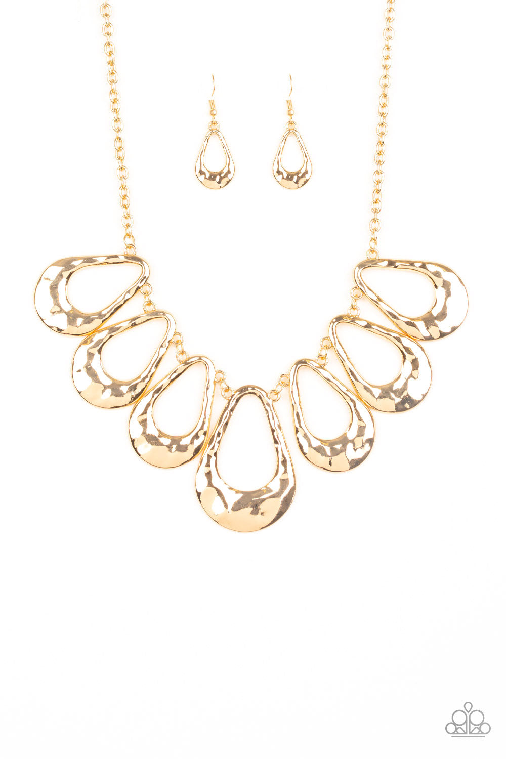 Paparazzi ~ Teardrop Envy ~ Gold Necklace Set