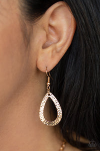 Paparazzi ~ Teardrop Tempest ~ Gold Necklace Set