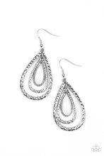 Load image into Gallery viewer, Paparazzi ~ Teardrop Torrent ~ White Earrings
