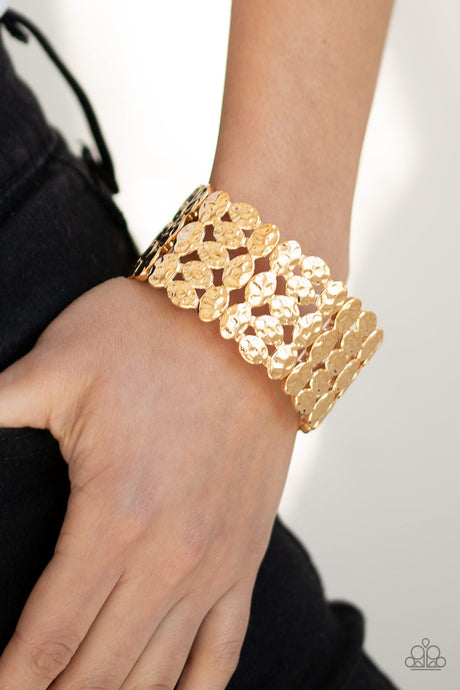 Paparazzi ~ Tectonic Texture ~ Gold Bracelet
