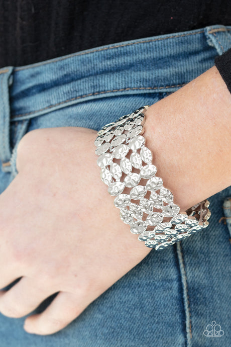 Paparazzi ~ Tectonic Texture ~ Silver Bracelet