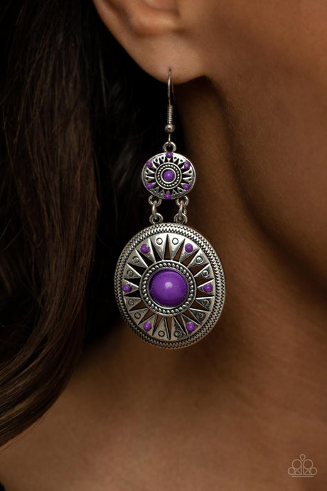 Paparazzi ~ Temple of The Sun ~ Purple Earrings