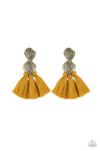 Load image into Gallery viewer, Paparazzi ~ Tenacious Tassel ~ Yellow Post Earrings