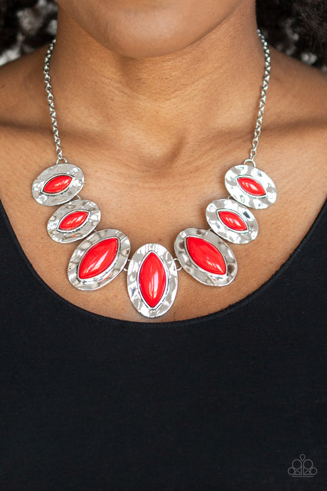 Paparazzi ~ Terra Color ~ Red Necklace Set
