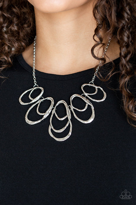 Paparazzi ~ Terra Storm ~ Silver Necklace Set
