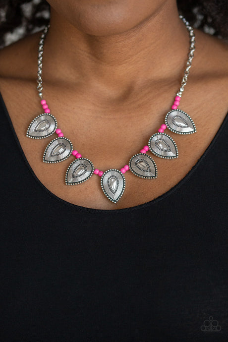 Paparazzi ~ Terra Trailblazer ~ Pink Necklace Set