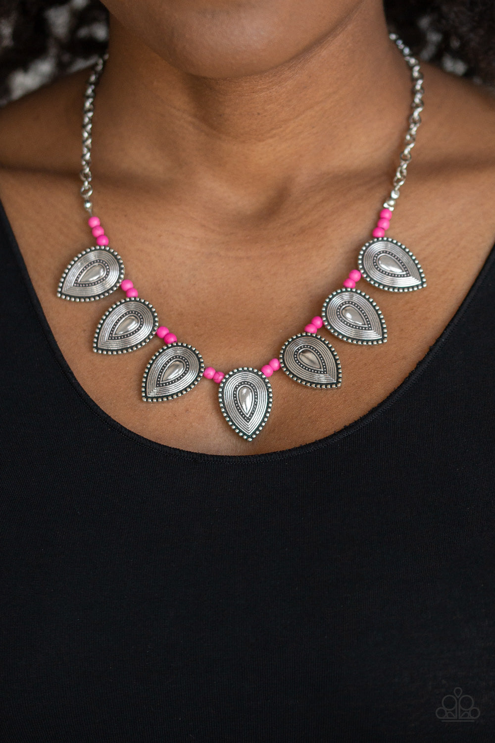 Paparazzi ~ Terra Trailblazer ~ Pink Necklace Set