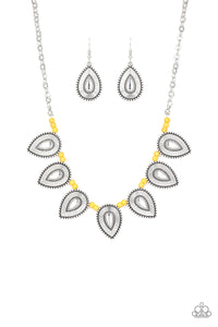 Paparazzi ~ Terra Trailblazer ~ Yellow Necklace Set
