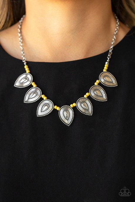Paparazzi ~ Terra Trailblazer ~ Yellow Necklace Set