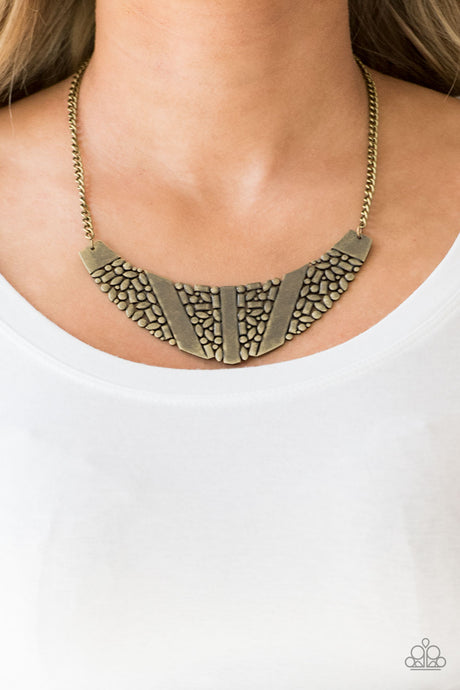 Paparazzi ~ Terra Trailbreaker ~ Brass Necklace Set