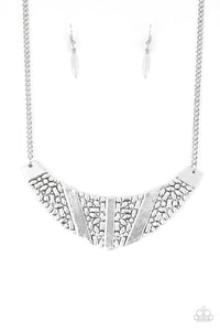 Paparazzi ~ Terra Trailbreaker ~ Silver Necklace Set