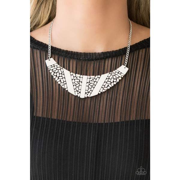 Paparazzi ~ Terra Trailbreaker ~ Silver Necklace Set