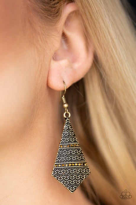 Paparazzi ~ Terra Trending ~ Brass Earrings